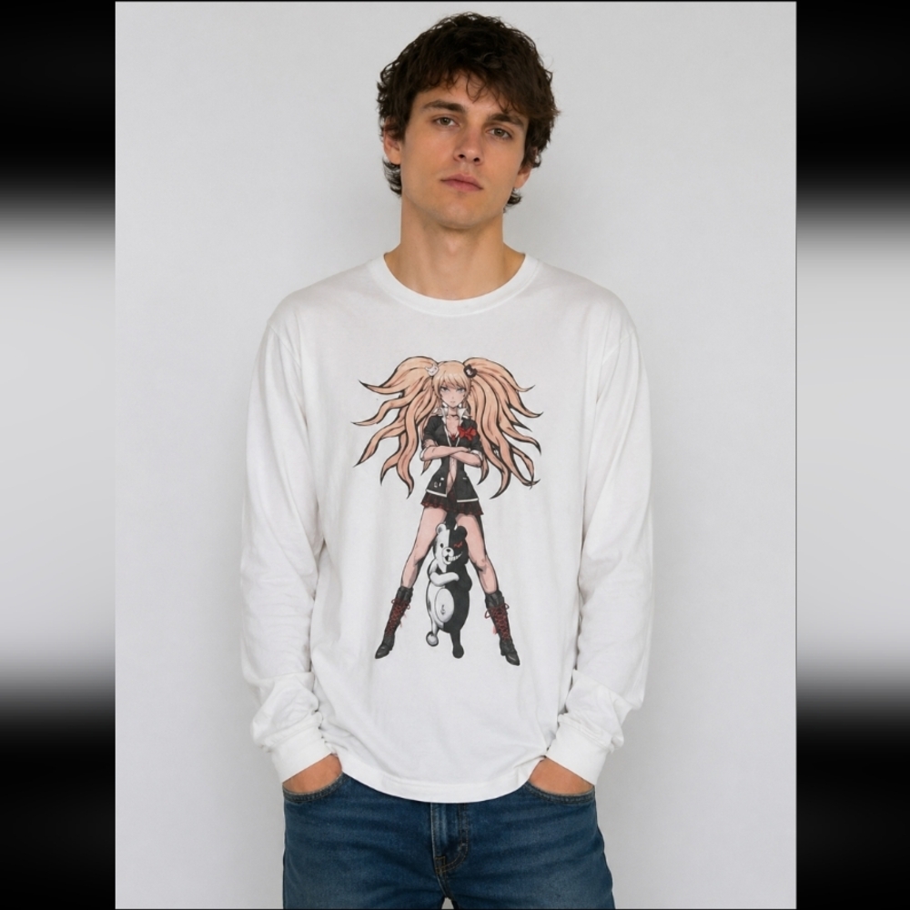 Danganronpa Junko Enos Anime Graphic Long Sleeve Shirt XL